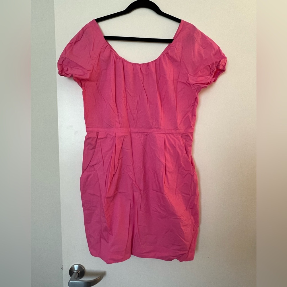 J. Crew hot pink mini dress